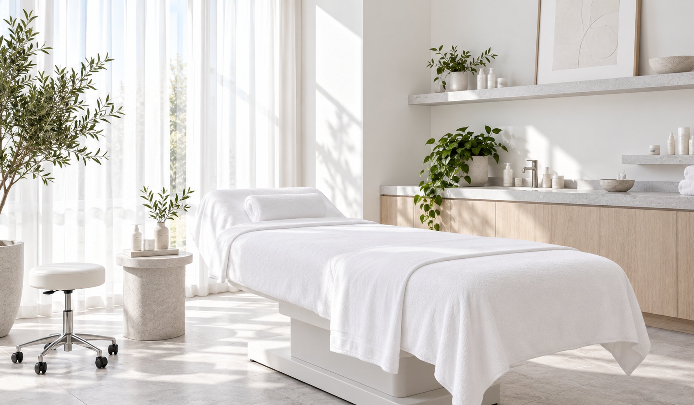 Bright MAEVE facial treatment room