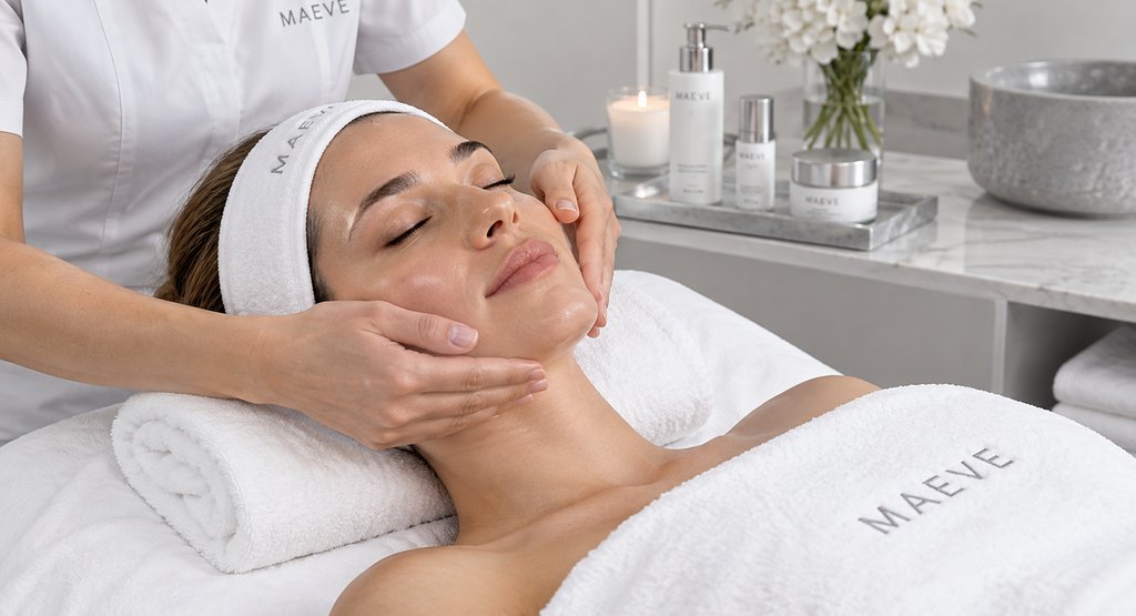 Relaxing facial massage